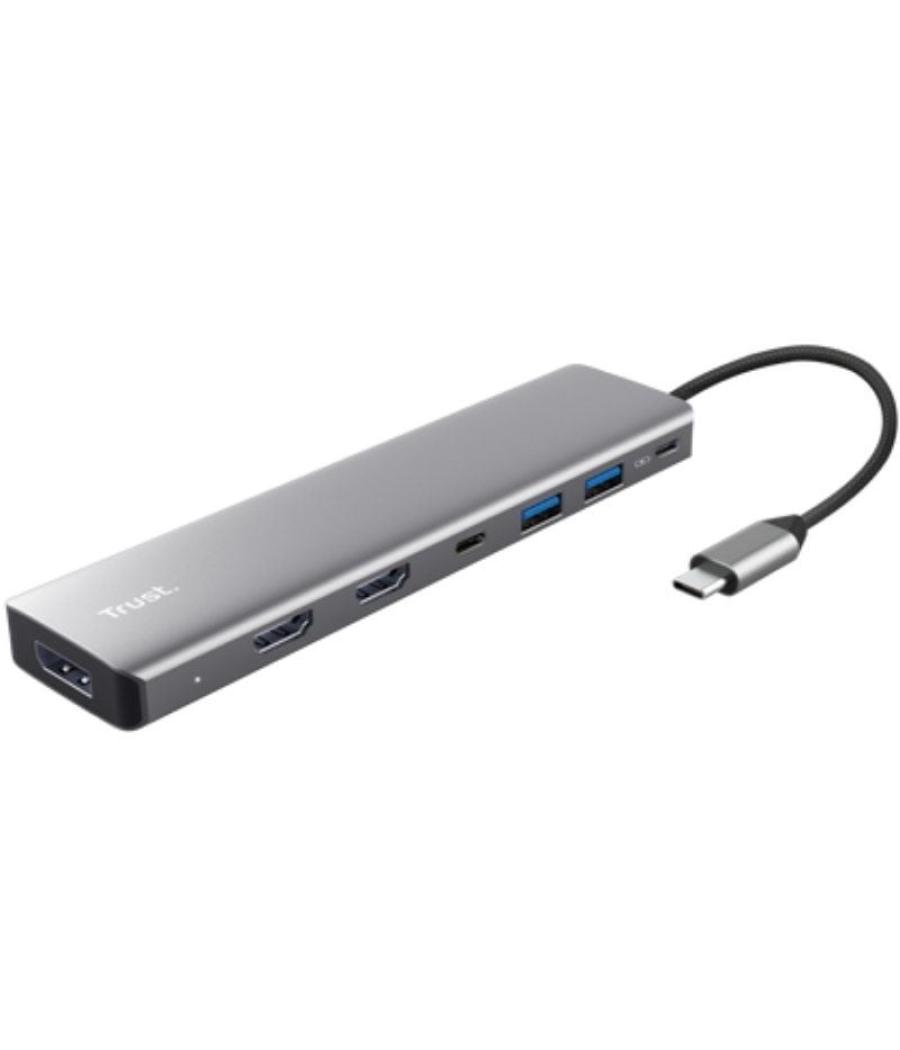 Docking usb tipo-c trust dalyx/ 2xusb/ 2xhdmi/ 1xdisplayport/ 1xusb tipo-c pd/ gris Docking usb tipo-c trust dalyx/ 2xusb/ 2xhdmi/ 1xdisplayport/ 1xusb tipo-c pd/ gris