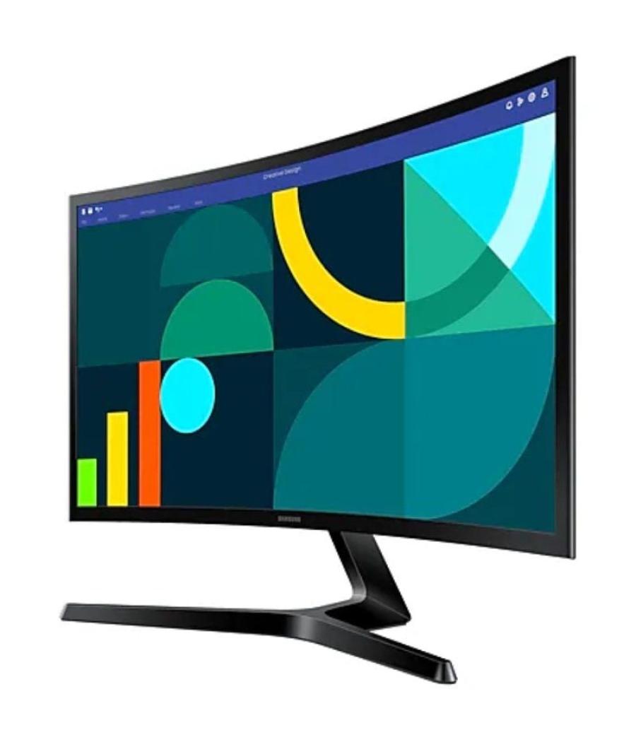 Monitor curvo samsung essential monitor s3 s24d366gau/ 24'/ full hd/ negro
