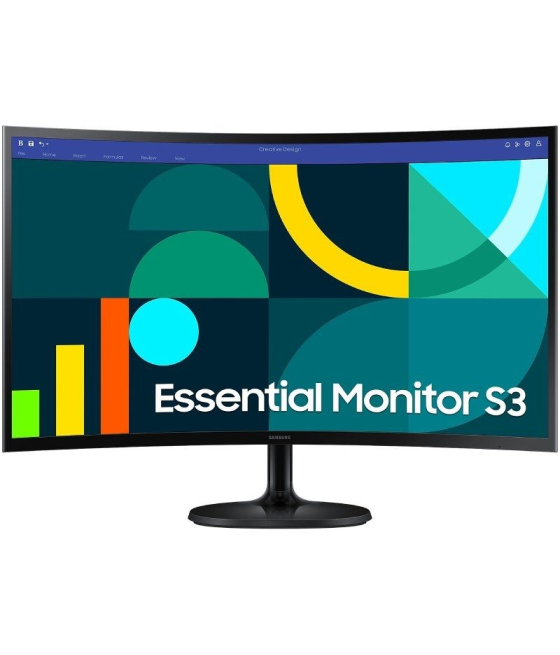 Monitor curvo samsung essential monitor s36gd s27d364gau/ 27'/ full hd/ negro
