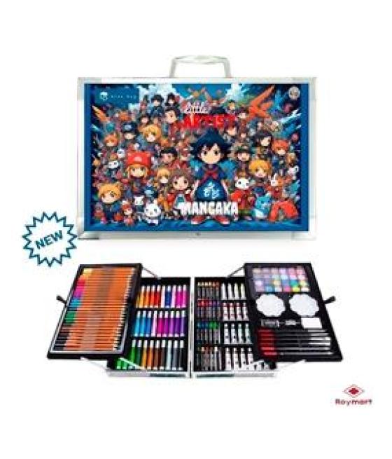 Alex bog maletín de aluminio 145 piezas set art studio manga c/surtidos