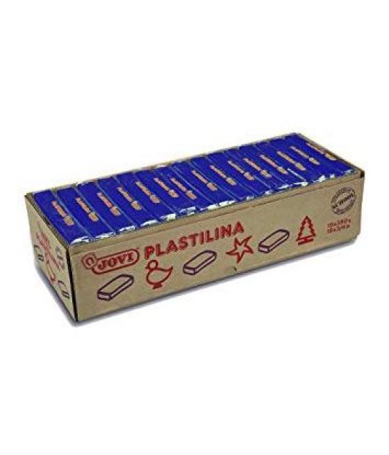 Jovi plastilina caja 15 pastillas 350gr unicolor azul oscuro