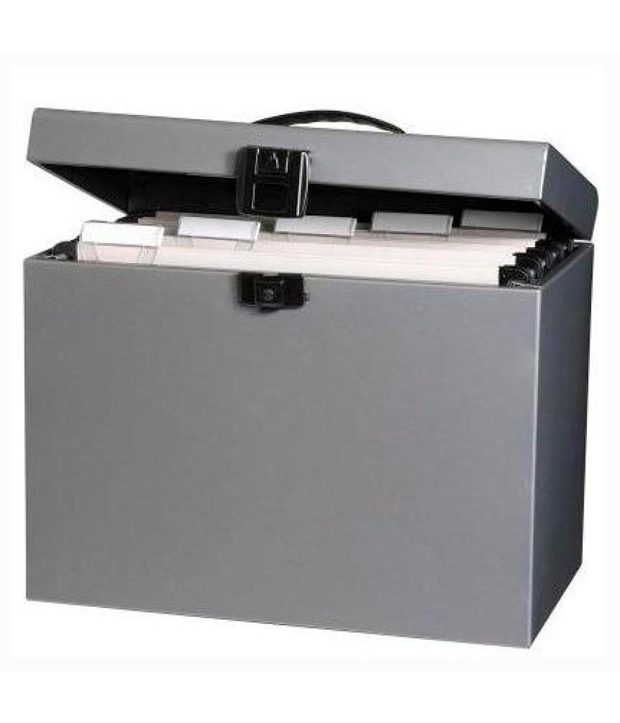 Oxford maletín archivador class´n go classic metálico para carpetas colgantes a4 gris