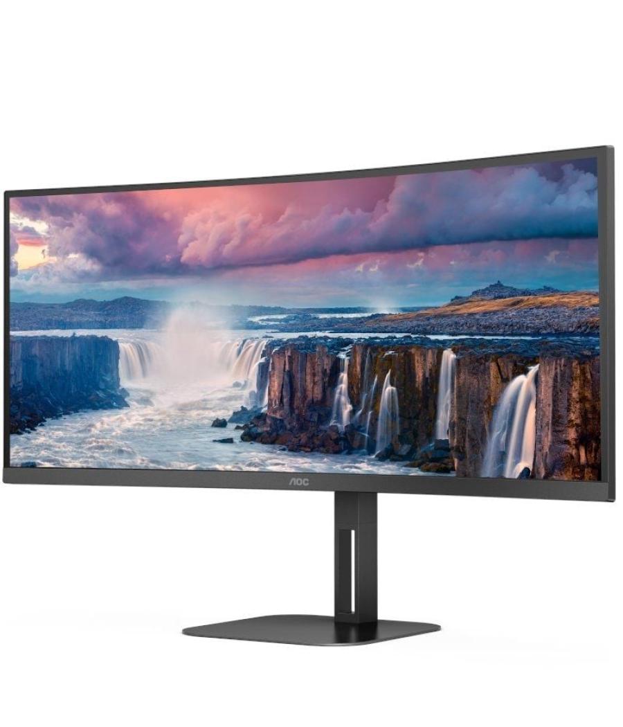Monitor profesional ultraparonámico curvo aoc cu34v5c/bk 34'/ wqhd/ multimedia/ negro