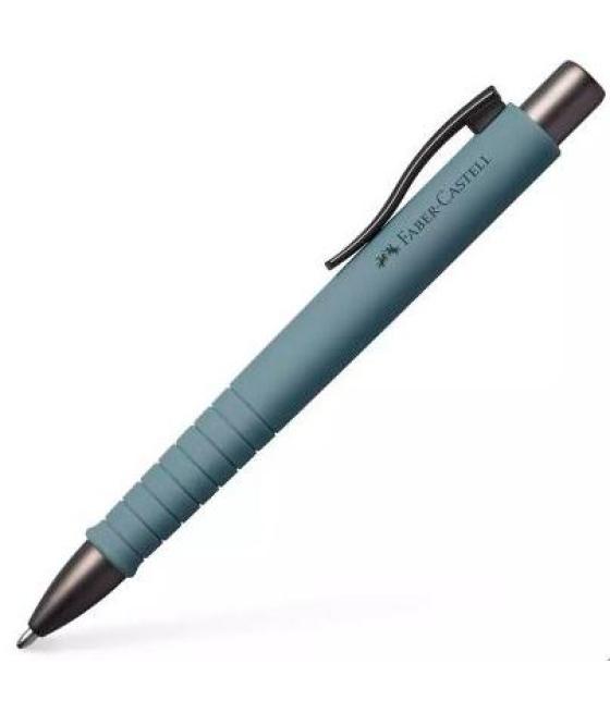 Faber castell bolígrafo poly ball urban xb tinta azul recargable gris piedra