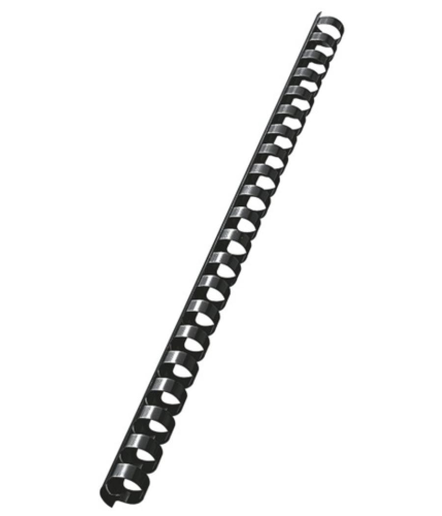Canutillo leitz combid plástico 14 mm 125 hojas color negro caja de 100 unidades