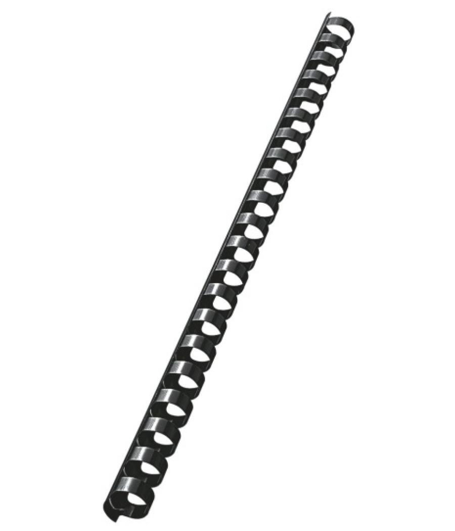 Canutillo leitz combid plástico 14 mm 125 hojas color negro caja de 100 unidades