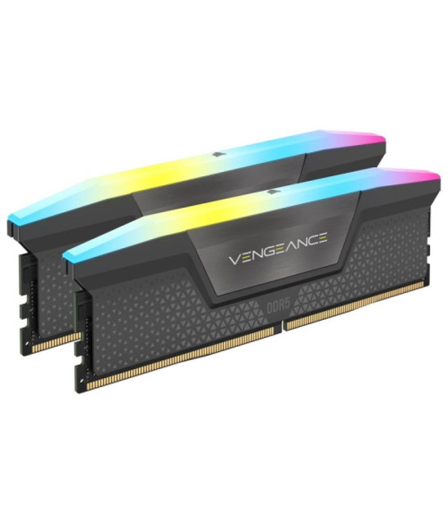Memoria corsair ddr5 64gb 2x32gb pc6000 vengeance rgb cmh64gx5m2b6000z38