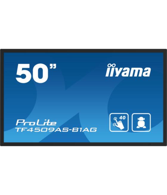 Monitor iiyama 50" pcap ag bezel free 40-points, 1920x1080, andr. 11,4gb, 32gb, ips, 24/7, 2xhdmi, dp, 435cdm2 , landsc-portr-fa