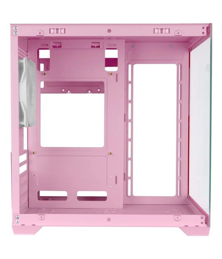 Caja gaming minitorre mars gaming mc-view2/ rosa