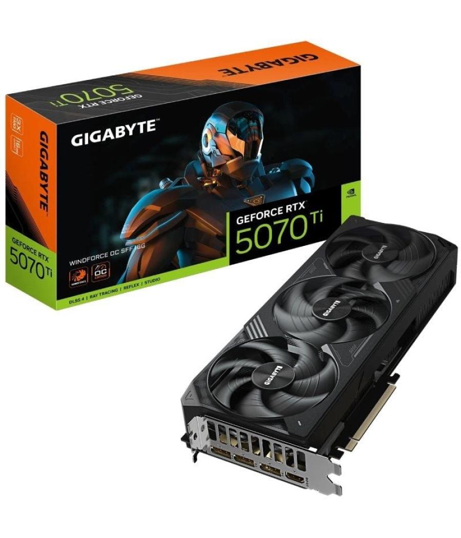Tarjeta gráfica gigabyte geforce rtx 5070 ti windforce oc sff 16g/ 16gb gddr7