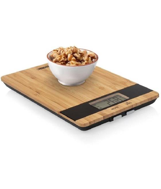 Báscula de cocina electrónica princess 492944/ hasta 5kg/ bambú