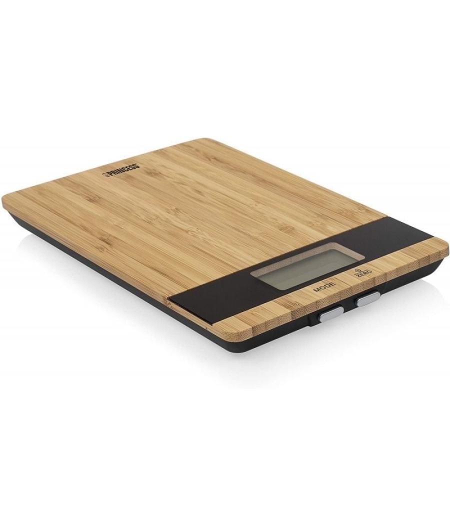 Báscula de cocina electrónica princess 492944/ hasta 5kg/ bambú