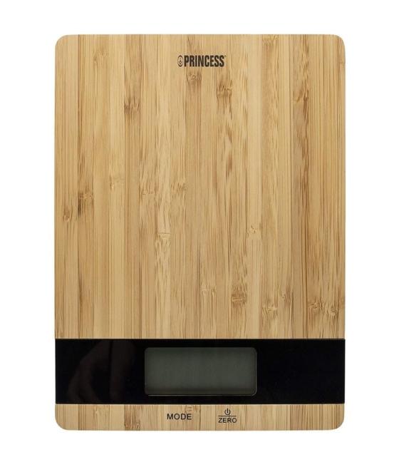 Báscula de cocina electrónica princess 492944/ hasta 5kg/ bambú