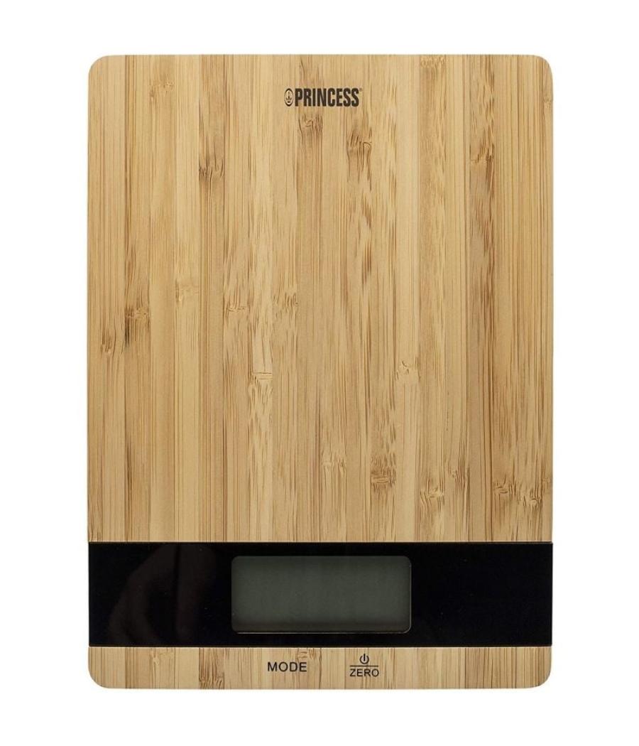 Báscula de cocina electrónica princess 492944/ hasta 5kg/ bambú