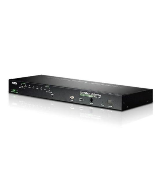 Aten switch kvm por ip vga ps/2-usb de 8 puertos con acceso compartido desde consolas local/remota