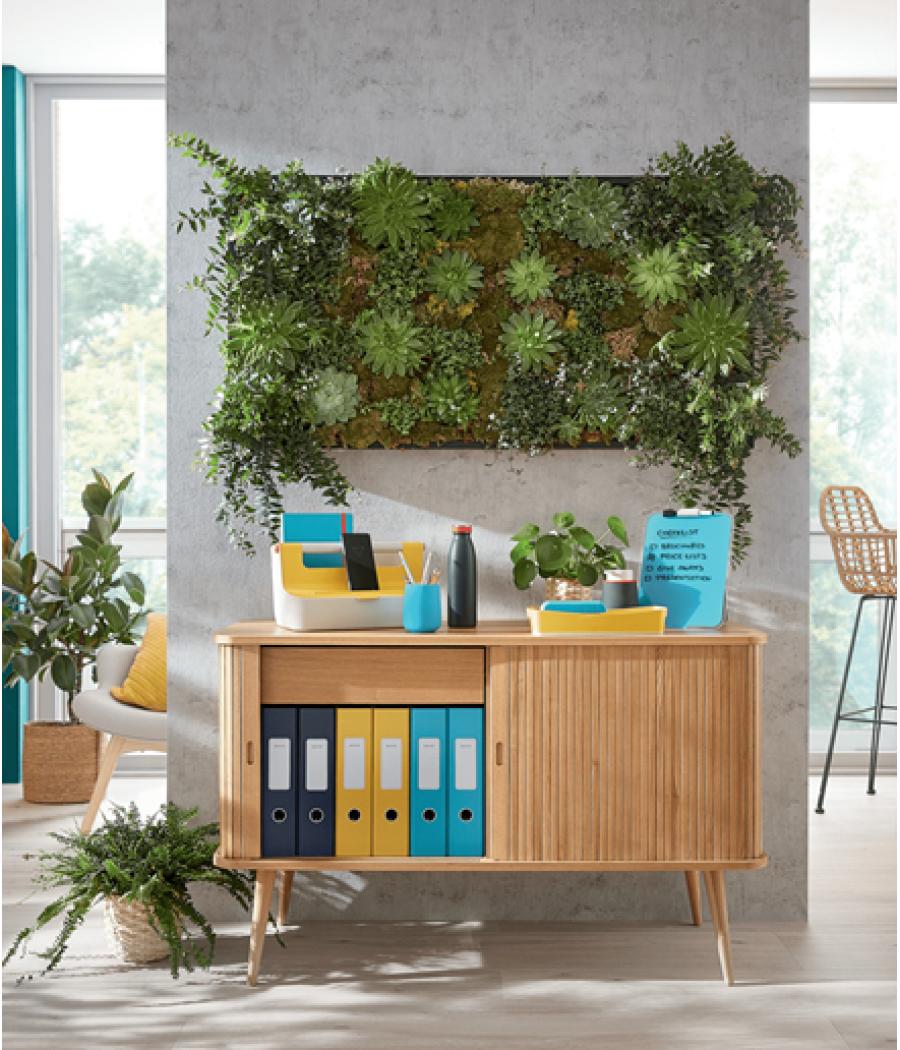 Reloj leitz cosy de pared silencioso cristal 30x30 cm amarillo