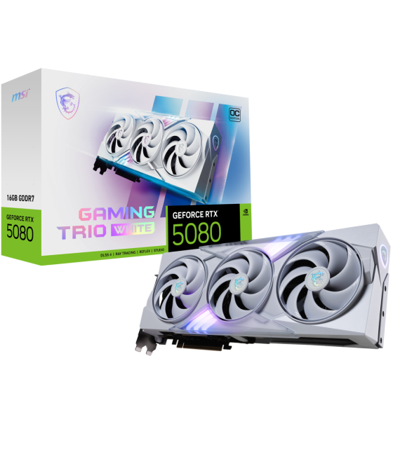 Tarjeta grafica msi rtx 5080 16g gaming trio oc white