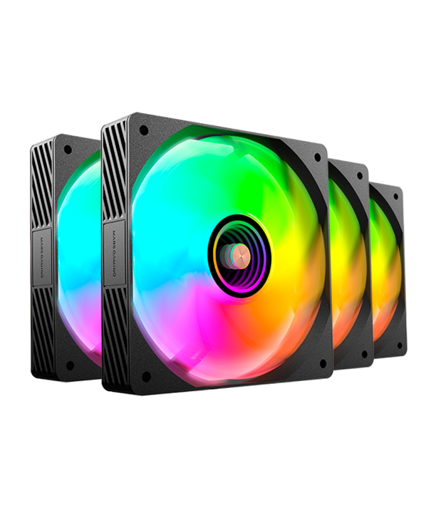 Kit 4 ventiladores auxiliar mf-si4kit a-rgb infinity negro mars gaming
