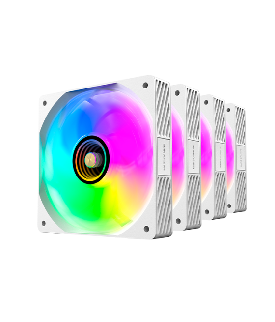 Kit 4 ventiladores auxiliar mf-si4kit a-rgb infinity blanco mars gaming