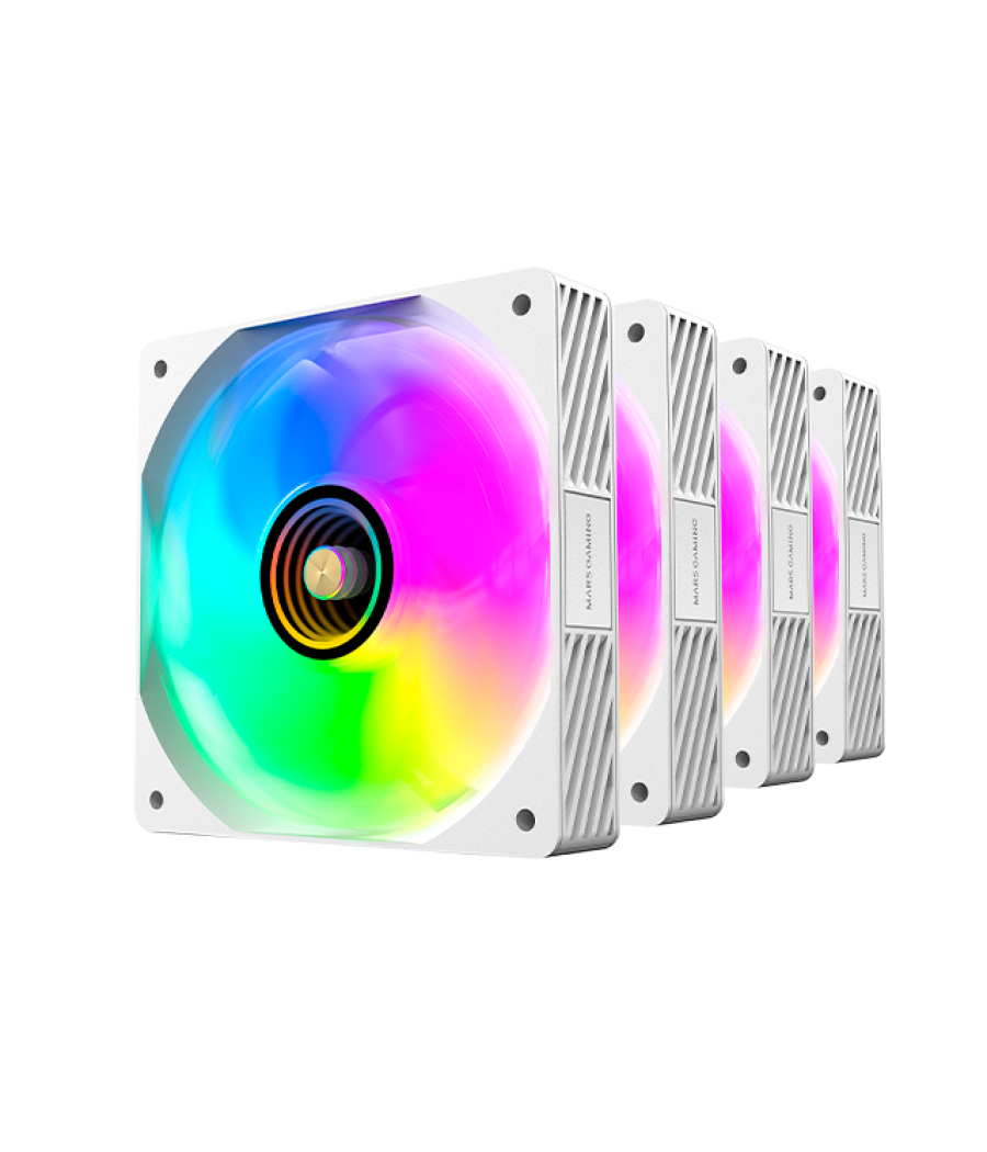 Kit 4 ventiladores auxiliar mf-si4kit a-rgb infinity blanco mars gaming