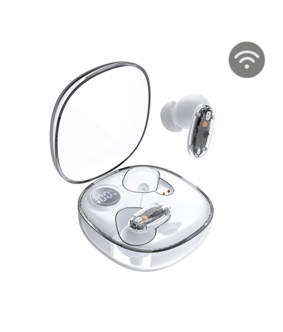 Auricular gaming bluetooth mhib2 semi-transparente blanco mars gaming