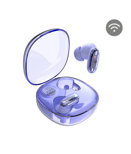 Auricular gaming bluetooth mhib2 semi-transparente morado mars gaming