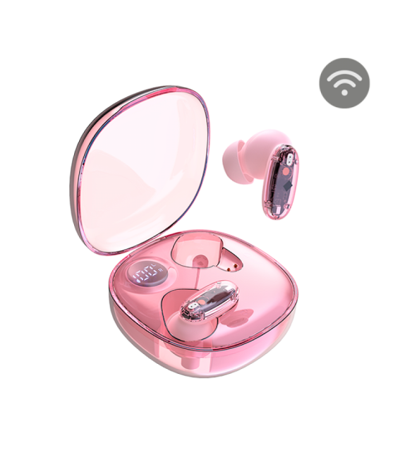 Auricular gaming bluetooth mhib2 semi-transparente rosa mars gaming