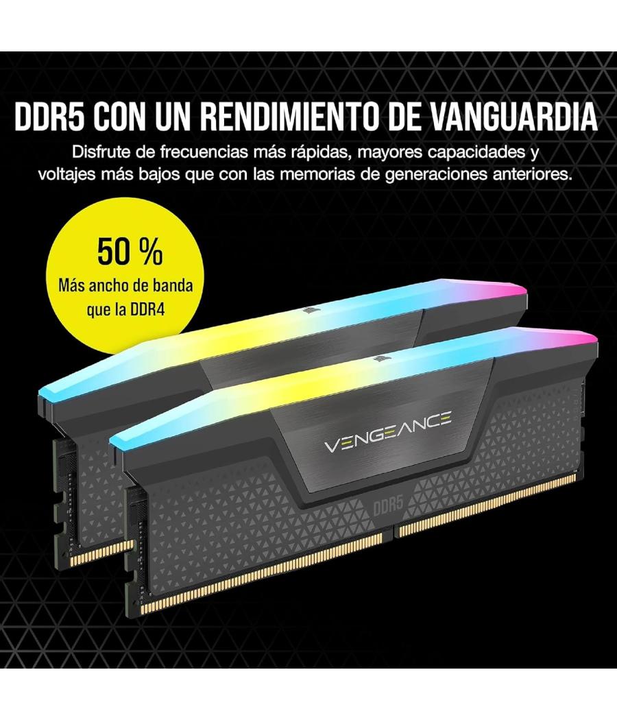Memoria corsair ddr5 32gb 2x16gb pc6400 warzone cmh32gx5m2b6400z32-wz