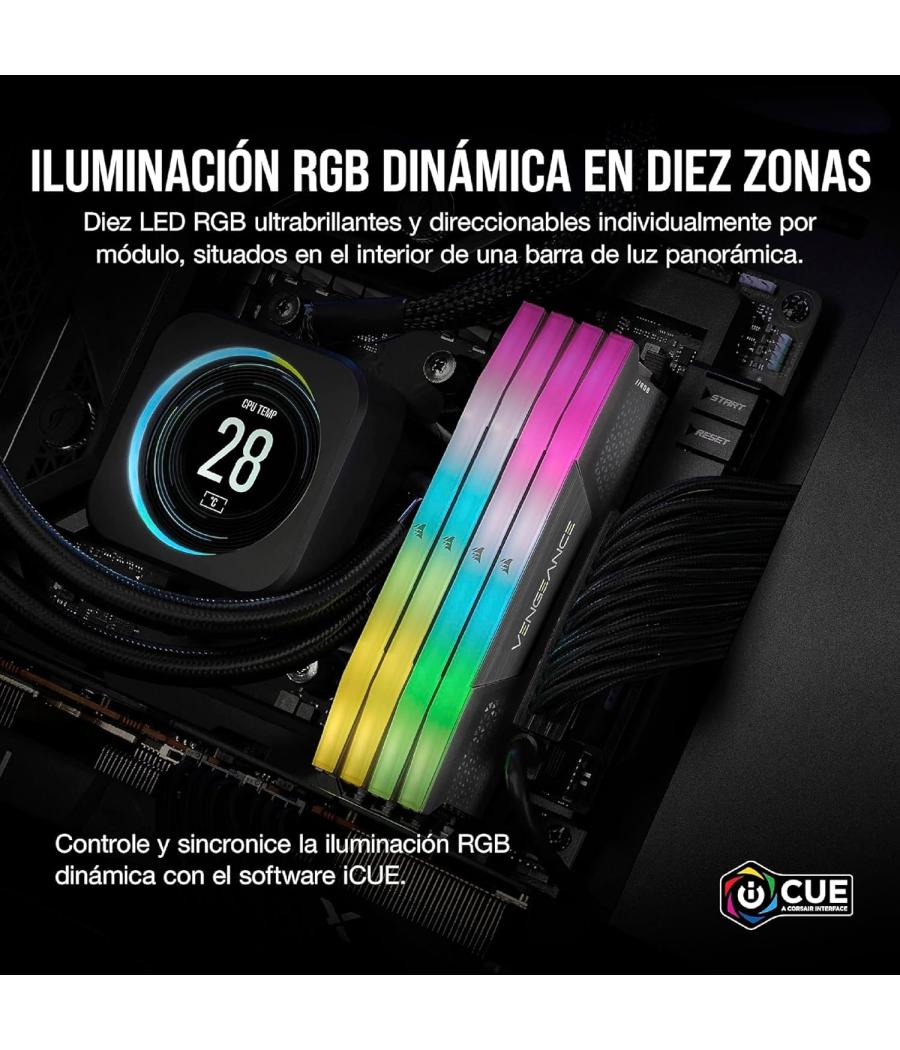 Memoria corsair ddr5 32gb 2x16gb pc6400 warzone cmh32gx5m2b6400z32-wz