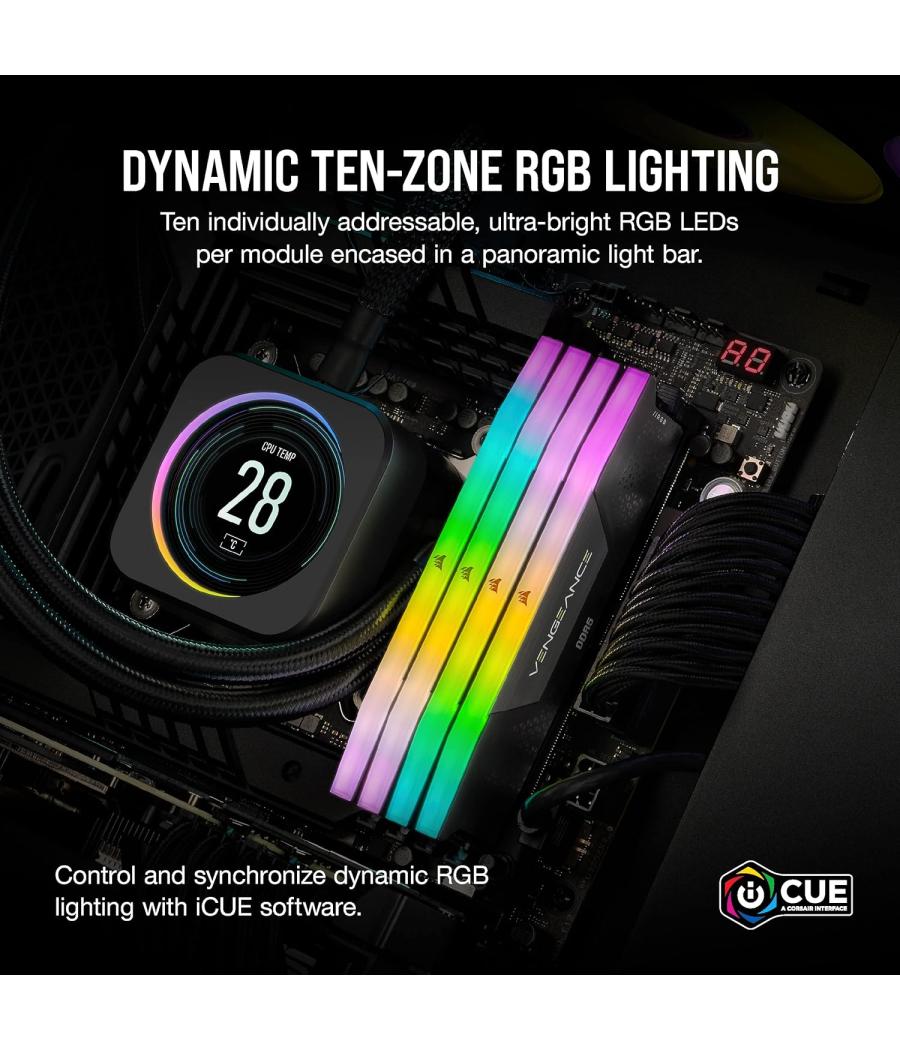 Memoria corsair ddr5 32gb 2x16gb pc6400 warzone cmh32gx5m2b6000z30-wz