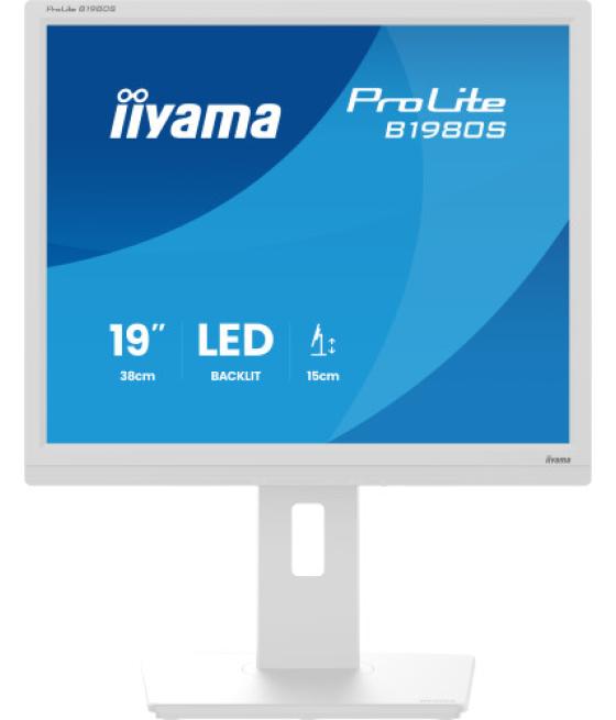 Iiyama prolite b1980s-w1 pantalla para pc 48,3 cm (19") 1280 x 1024 pixeles svga led blanco