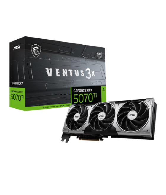 Msi geforce rtx 5070 ti 16g ventus 3x oc nvidia 16 gb gddr7