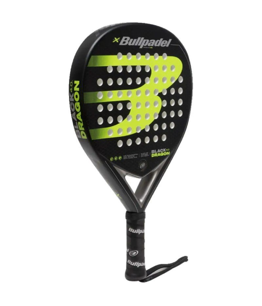 Pala de pádel bullpadel black dragon 4.0/ negro y verde