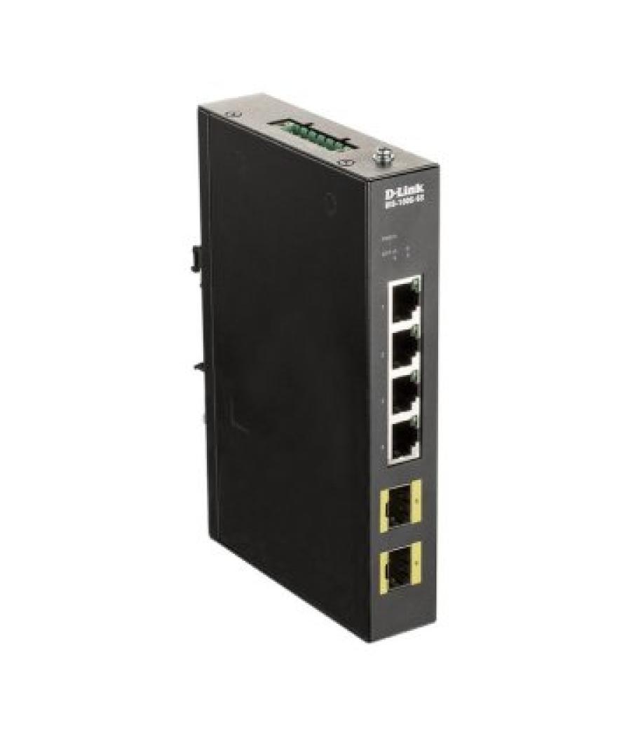 Switch industrial d-link dis-100g-6s sin gestion 4p giga base-t 2x giga sfp