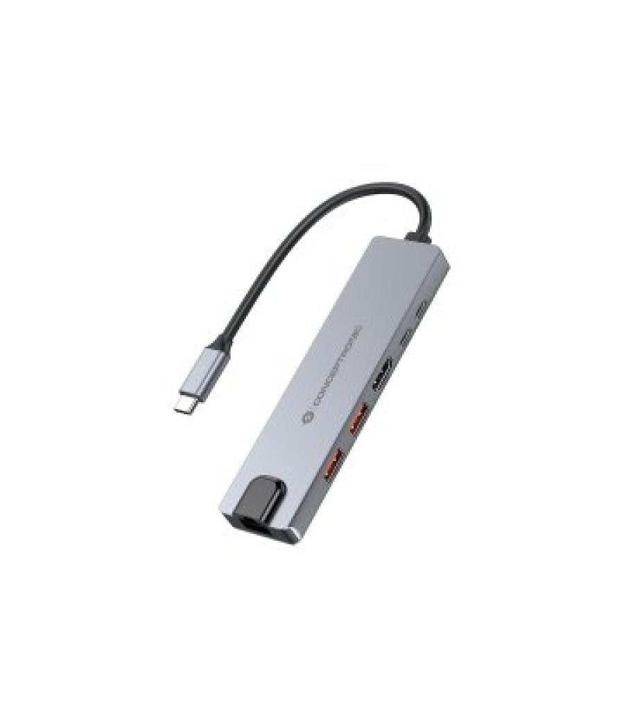 Docking usb-c 6-in-1 conceptronic 1xhdmi 4k 2xusb-a 3.1 1xusb-c 2xusb-c pd140w 1xrj45 giga