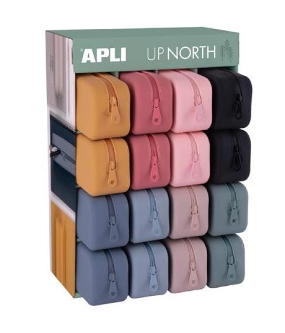Apli estuche de silicona up north expositor de 16 c/surtidos