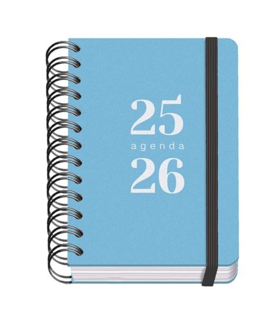 Dohe agenda escolar grammar a6 espiral doble dp tapa pp azul 2025-2026