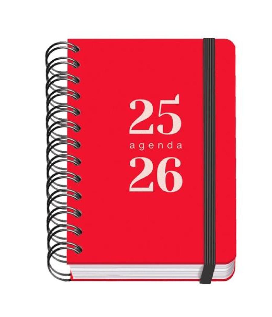 Dohe agenda escolar grammar a6 espiral doble dp tapa pp rojo 2025-2026