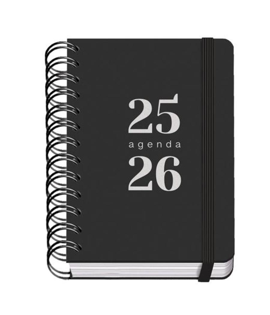 Dohe agenda escolar grammar a6 espiral doble dp tapa pp negro 2025-2026
