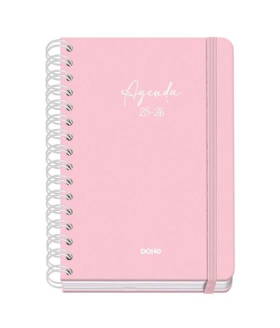 Dohe agenda escolar serenity wire´o a5 espiral doble sv tapa dura rosa 2025-2026