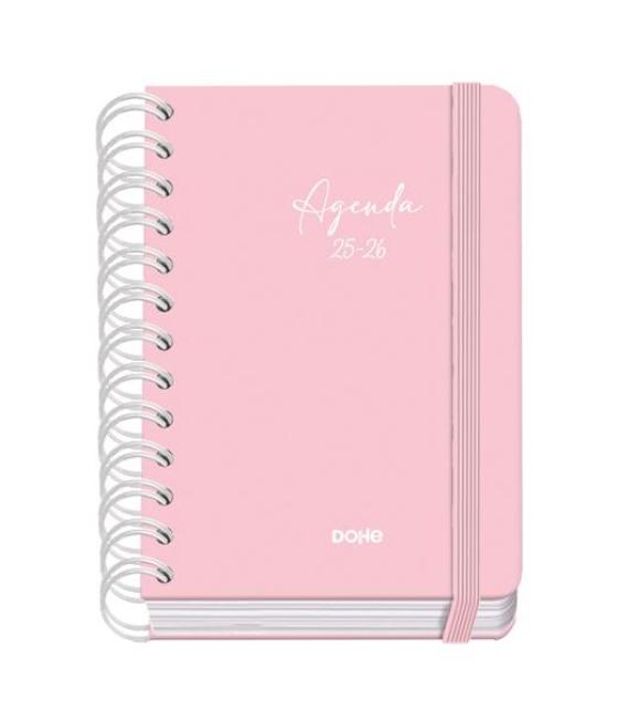 Dohe agenda escolar serenity wire´o a6 espiral doble dp tapa dura rosa 2025-2026
