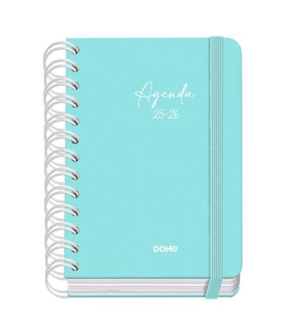 Dohe agenda escolar serenity wire´o a6 espiral doble dp tapa dura verde 2025-2026