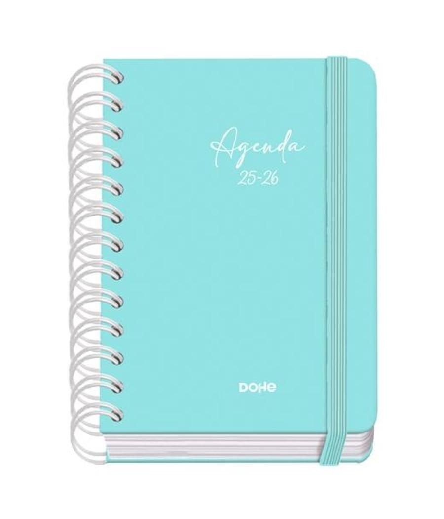 Dohe agenda escolar serenity wire´o a6 espiral doble dp tapa dura verde 2025-2026