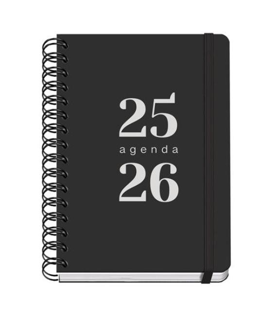 Dohe agenda escolar grammar a5 espiral doble dp tapa pp negro 2025-2026