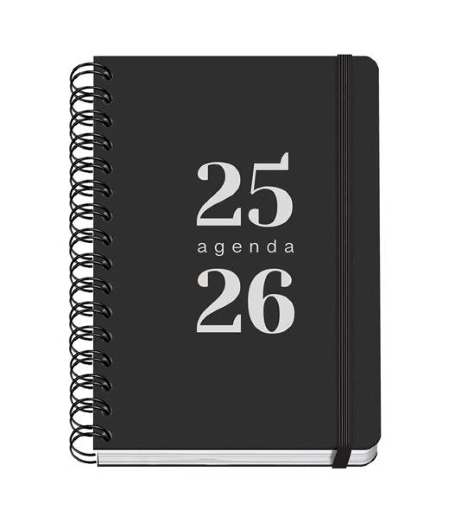 Dohe agenda escolar grammar a5 espiral doble dp tapa pp negro 2025-2026