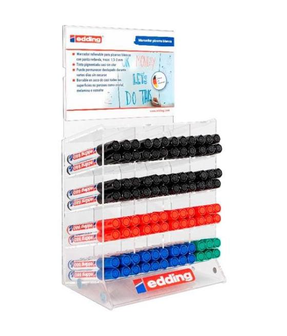 Edding marcador pizarra blanca e-660 gama colores básicos surtidos expositor 96 ud