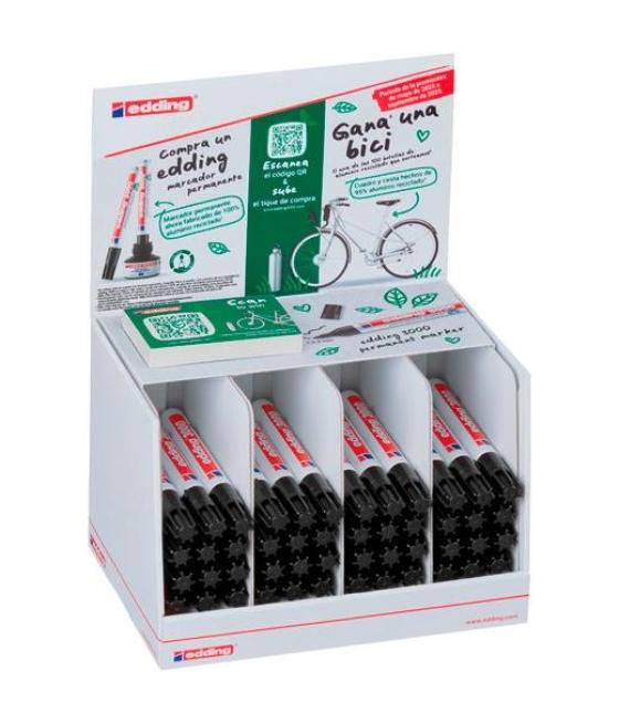 Edding marcador permanente 3000 negro expositor 48 ud