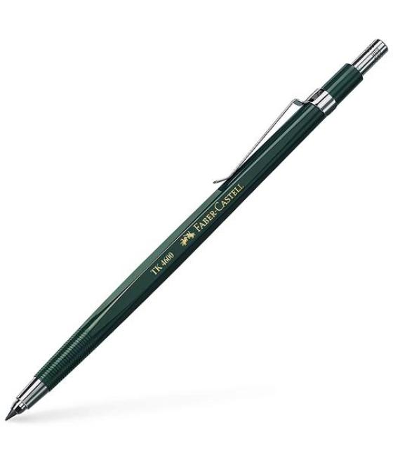 Faber castell portaminas tk4600 2mm clip de metal c/afilaminas verde