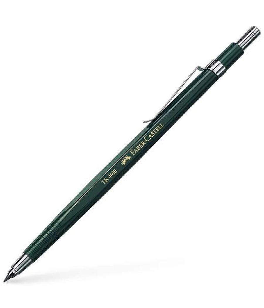 Faber castell portaminas tk4600 2mm clip de metal c/afilaminas verde