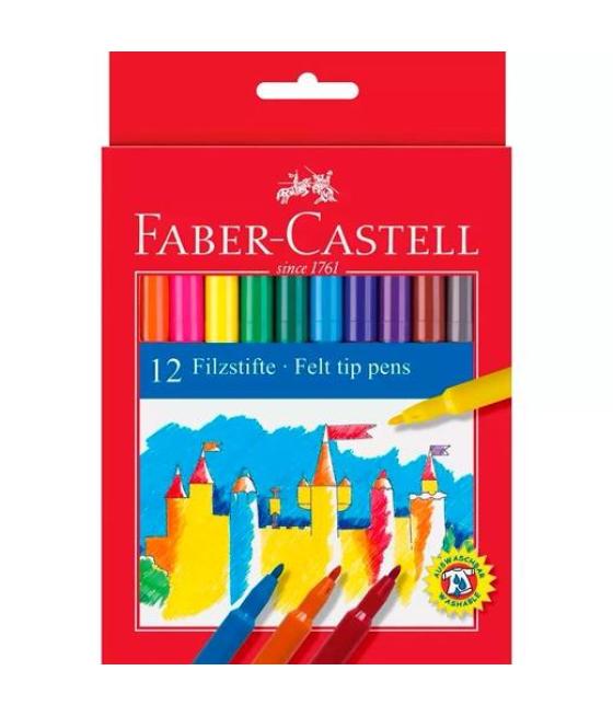 Faber castell rotuladores standard colores surtidos estuche 12 ud